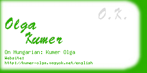 olga kumer business card